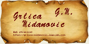 Grlica Midanović vizit kartica